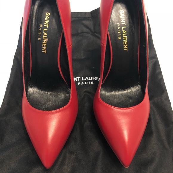 Red Saint Laurent 'Janis' Platform Pump - Picture 2 of 8